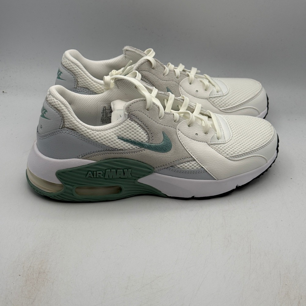 Nike Air Max Excee Women 9.5 White Cannon Green Suede Mesh Sneakers CD5432-140